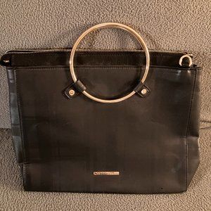 BCBGeneration Sammie Satchel Black/Gray Purse Handbag